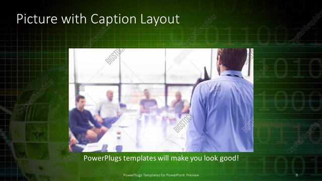 Picture with Caption presentation slide layout