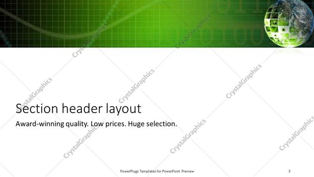 Section Header presentation slide layout