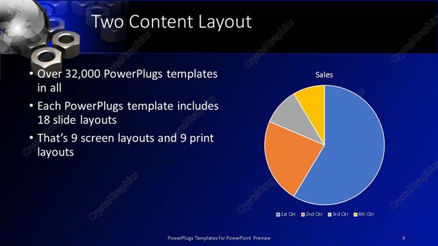 Two Content presentation slide layout