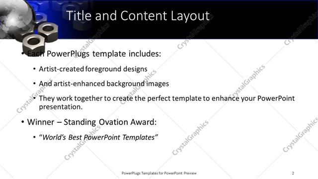 Title and Content presentation slide layout