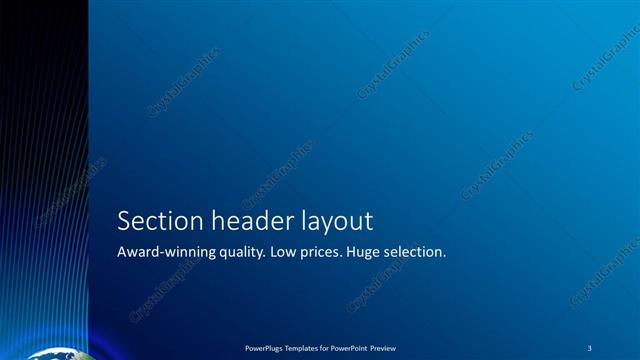 Section Header presentation slide layout