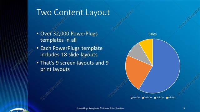 Two Content presentation slide layout