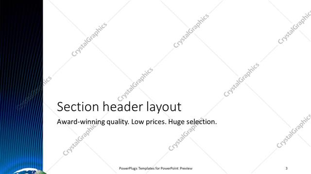 Section Header presentation slide layout