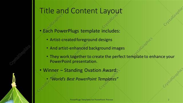 Title and Content presentation slide layout
