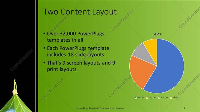 Two Content presentation slide layout
