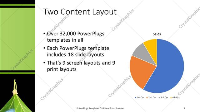 Two Content presentation slide layout