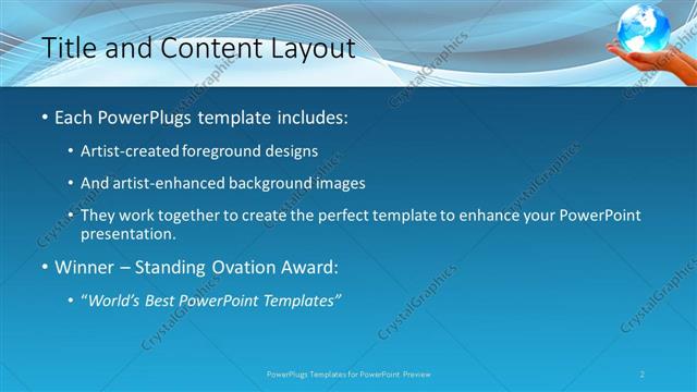 Title and Content presentation slide layout