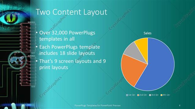 Two Content presentation slide layout