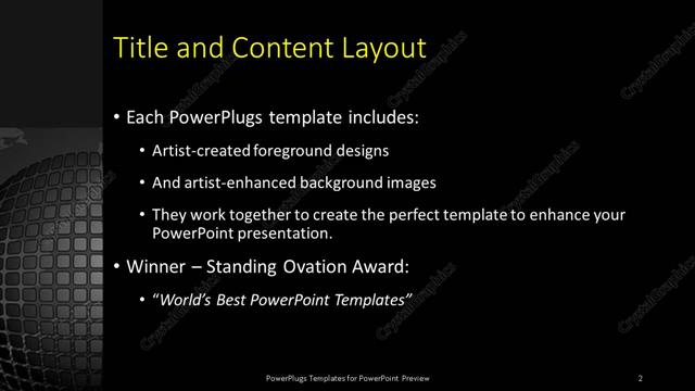 Title and Content presentation slide layout