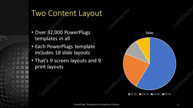 Two Content presentation slide layout