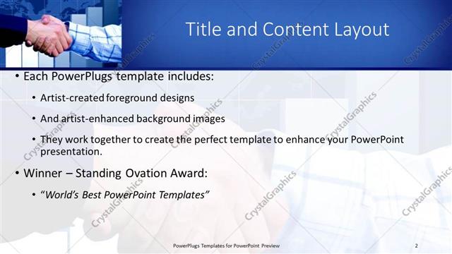 Title and Content presentation slide layout