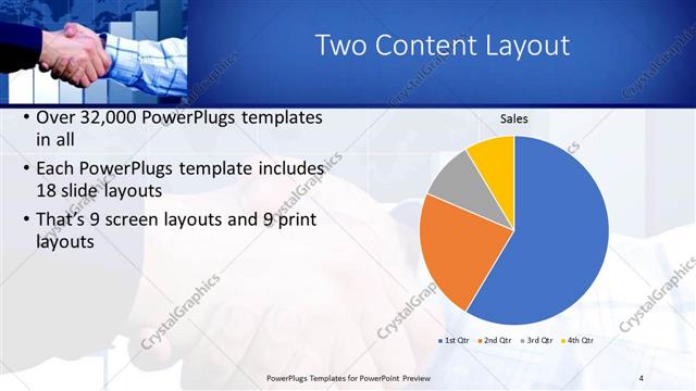 Two Content presentation slide layout