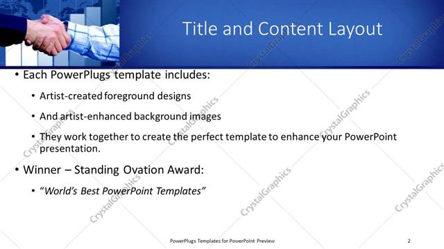 Title and Content presentation slide layout