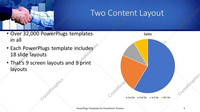 Two Content presentation slide layout