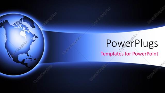  Presentation with world map - A world map on a black and blue colored background