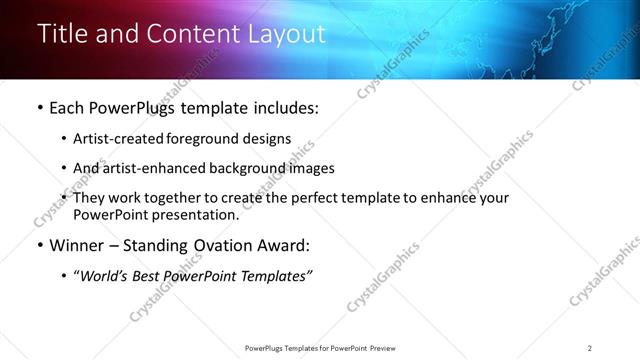 Title and Content presentation slide layout