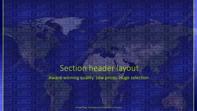 Section Header presentation slide layout