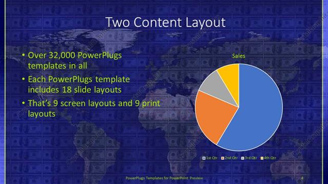 Two Content presentation slide layout
