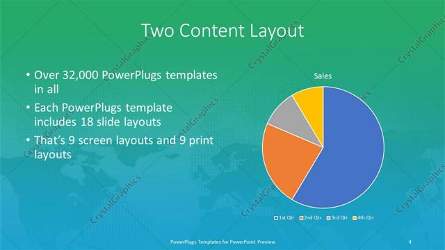 Two Content presentation slide layout