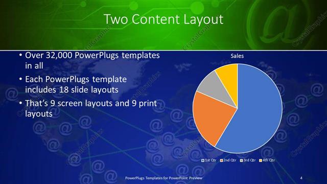 Two Content presentation slide layout