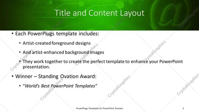 Title and Content presentation slide layout