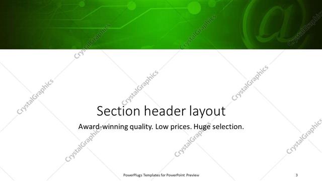 Section Header presentation slide layout