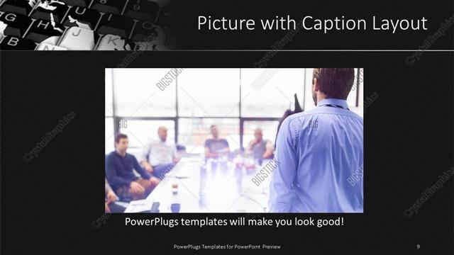 Picture with Caption presentation slide layout