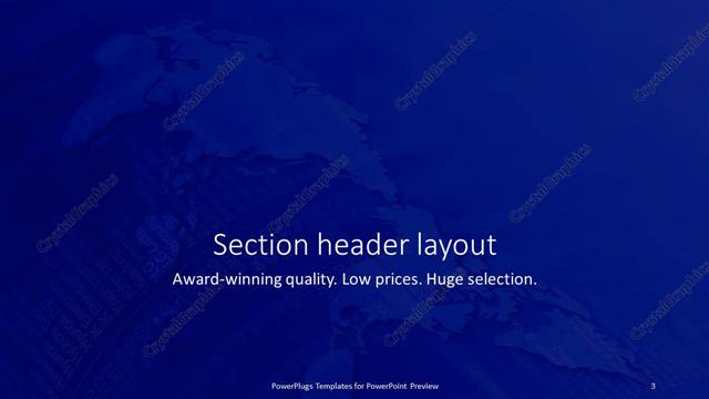 Section Header presentation slide layout