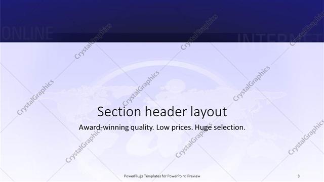 Section Header presentation slide layout