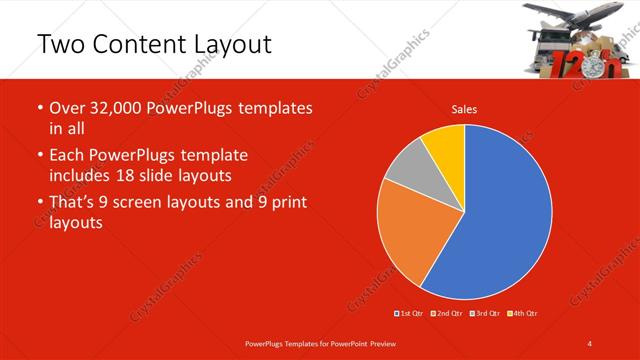 Two Content presentation slide layout