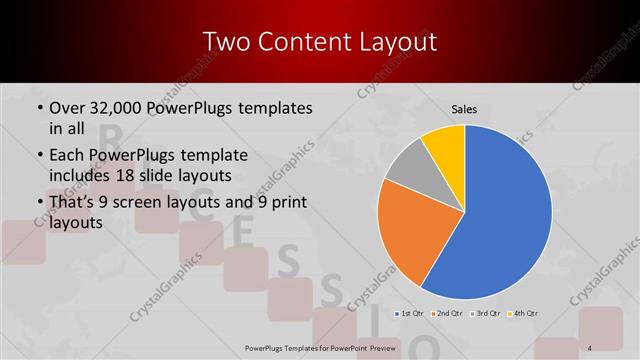 Two Content presentation slide layout