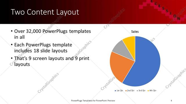 Two Content presentation slide layout