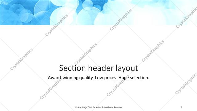 Section Header presentation slide layout