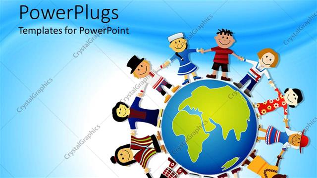  Presentation with world peace - World peace depiction, different races of the world