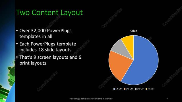 Two Content presentation slide layout