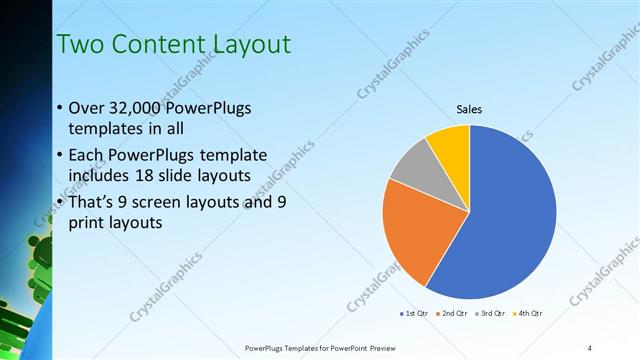 Two Content presentation slide layout