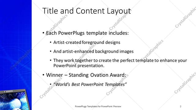 Title and Content presentation slide layout