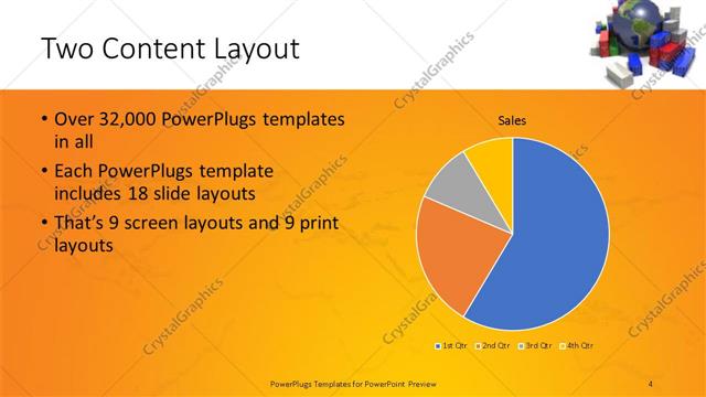 Two Content presentation slide layout
