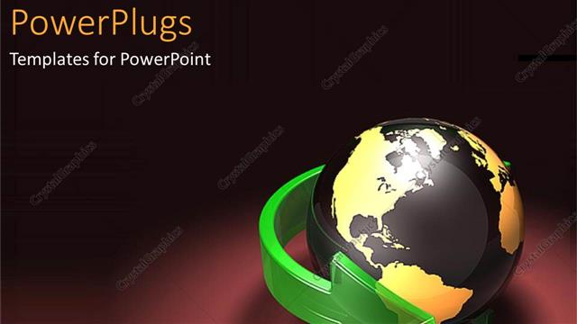  Presentation with international business - World turning global business outreach international work on a black background