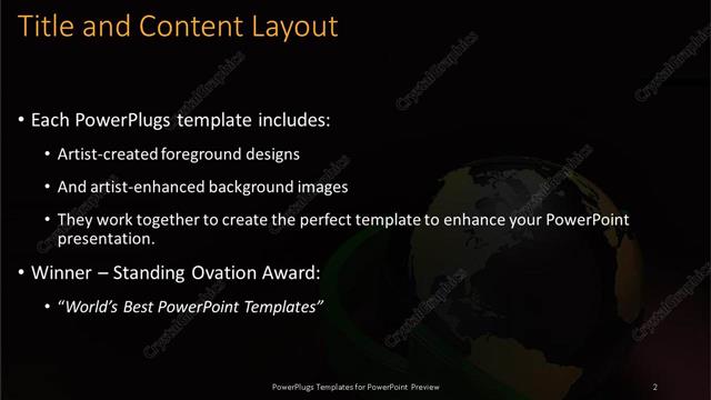 Title and Content presentation slide layout