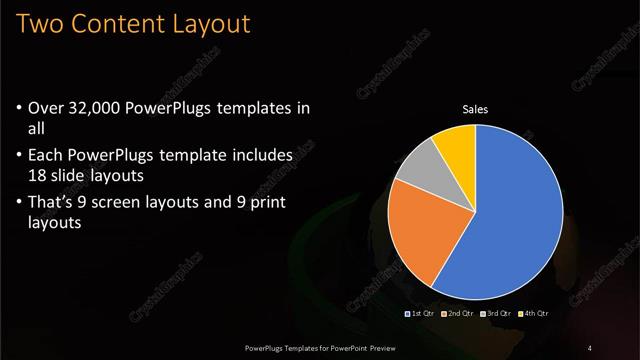Two Content presentation slide layout