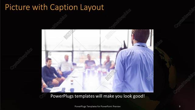 Picture with Caption presentation slide layout