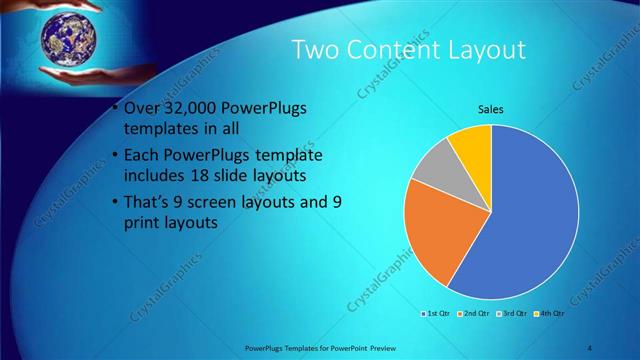 Two Content presentation slide layout