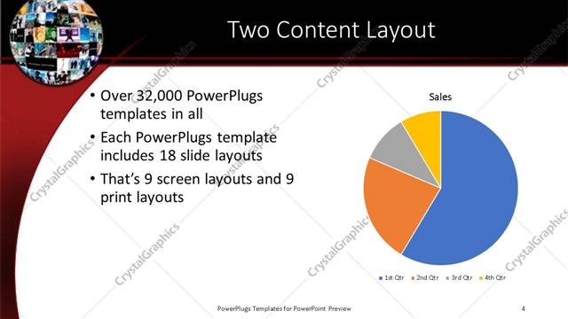 Two Content presentation slide layout