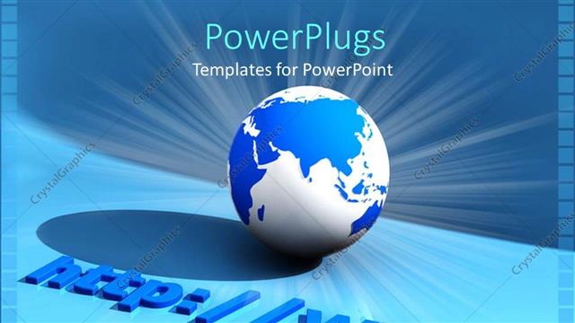  Presentation with web - World wide web address with glowing blue and white world, Internet