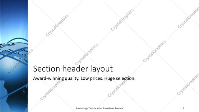 Section Header presentation slide layout