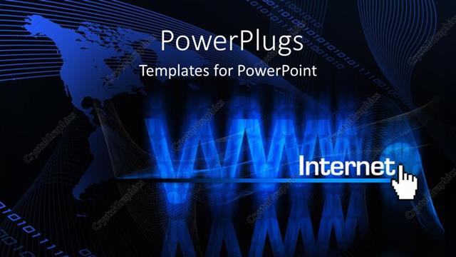 Presentation with wide - World Wide Web depiction with binary numbers in background