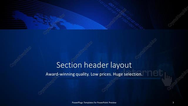 Section Header presentation slide layout