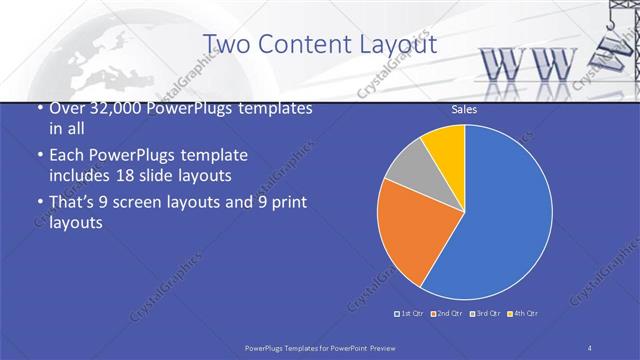 Two Content presentation slide layout