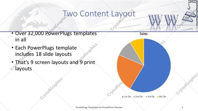 Two Content presentation slide layout